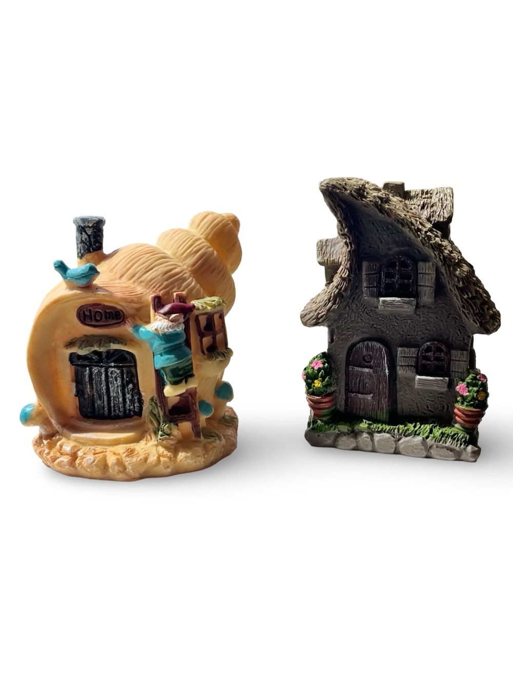 Whimsical Fairy Garden Shell House and Crooked House